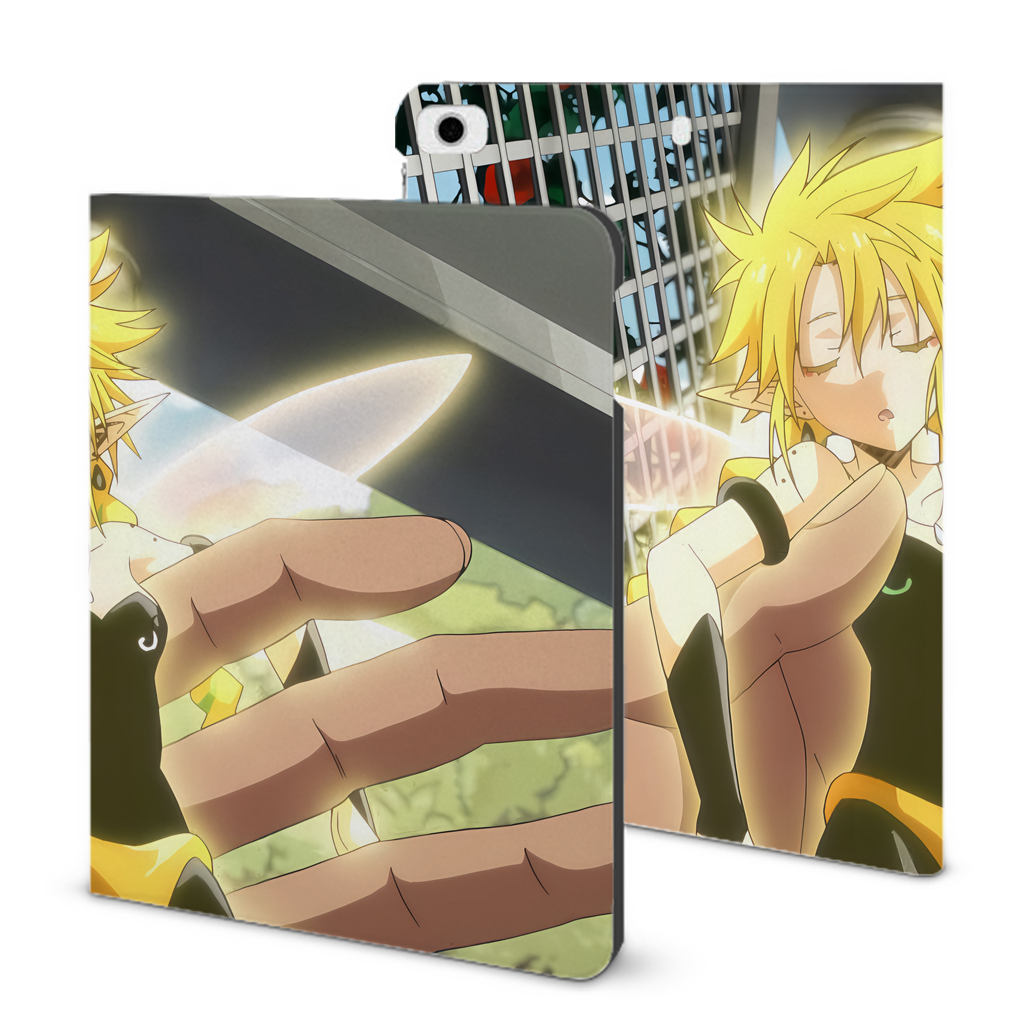（画像用） 転スラ Regarding Reincarnated to Slime IPad ケース ブック型 PUレザー TPU 耐衝撃 軽量 薄型 ペン収納なし 全面保護 IPad 各モデル対応